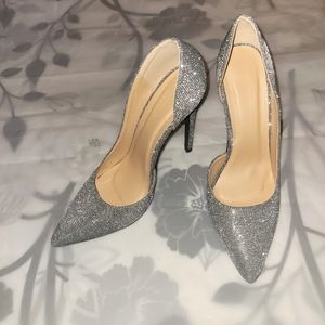 Silver Metallic High Heel Shoe